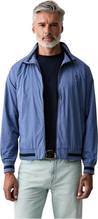 Hackett Branded Blouson Jacket - Heren - Zomerjassen - Blauw - L - Polyester - Jassen