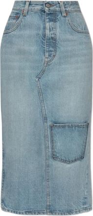 Maison Margiela Denimrok met split - Dames - Spijkerrokken - Blauw - 2XS - Denim - Rokken