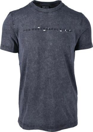 Diesel Katoenen T-shirt - Heren - T-shirts - Blauw - XL - Katoen - Tops
