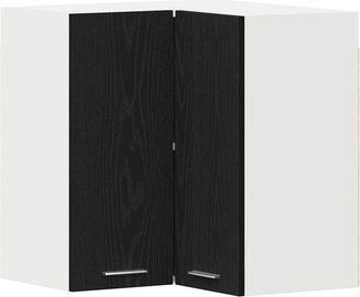 vidaXL Armario Colgante Esquinero Roble negro 57 x 57 x 60 cm Vidaxl