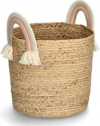 ZELLER PRESENT Zeller Cesta Natural En Junco De Mar 35 Cm X 34 Cm