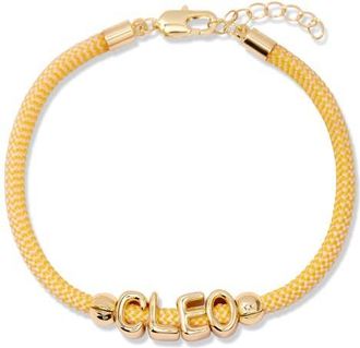 Brook & York Breezy Name Bracelet in Gold/amber at Nordstrom