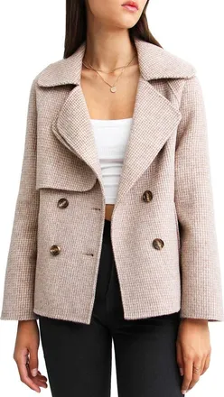 Belle & Bloom Im Yours Wool Blend Peacoat in Beige at Nordstrom, Size X-Small