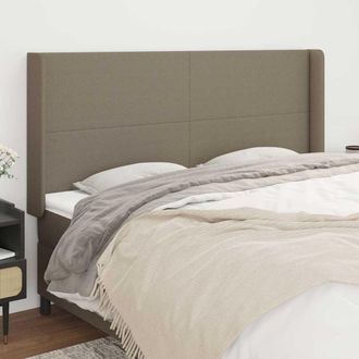 vidaXL Vidaxl Cabecero Con Orejas De Tela Gris Taupe 163x16x118/128 Cm