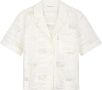 Fab By Fabienne Chapot Farida Blouse - Dames - Overhemden - Beige - L - Katoen - Overhemden