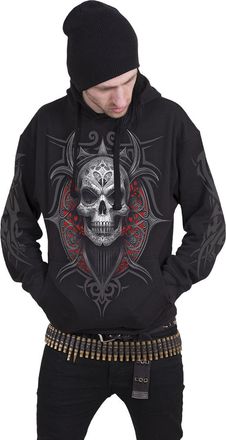 Spiral Spiraal Unisex Volwassen Hoge Priesteres Rug- en Mouwprint Hoodie (Zwart)