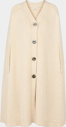 Isa Arfen Cashmere and Lambswool Cape One Size