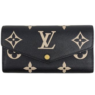 Louis Vuitton Beige Black Noir Monogram Empreinte Long Wallet (Bi-Fold) (Pre-Owned)
