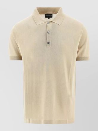 Emporio Armani polo shirt collar and cuffs detail short sleeves
