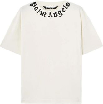 Palm Angels Neck Logo Regular Tee