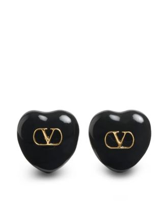 Valentino Garavani Coeur Royal earrings - women - Metal/Enamel - One Size - Gold