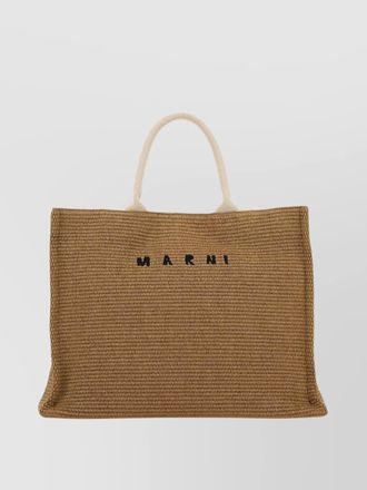 Marni raffia woven tote bag