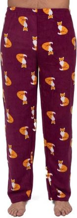 Leveret Mens Fleece Printed Holiday Pajama Pants in Fox at Nordstrom, Size Xx-Large