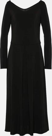 Max Mara Valido pleated jersey maxi dress