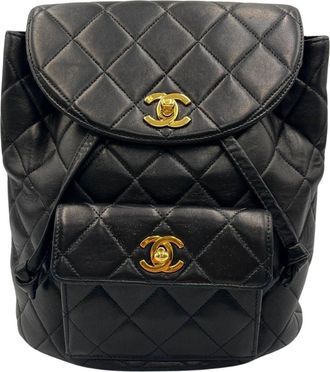 Chanel Black Leather Backpack (Pre-Owned)