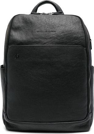 Piquadro Leren rugzak - Zwart
