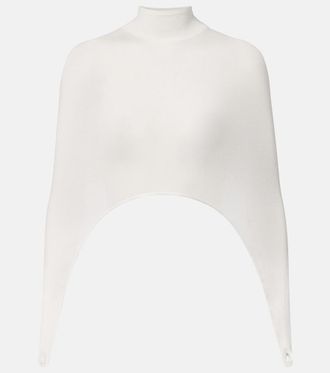 Alaia Ala&iuml;a Second-Skin silk-blend top