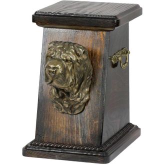 OEM Shar Pei - Urna Para Cenizas De Perro, Elegante Urna Con Estatuilla, Urna Conmemorativa Con Busto De Perro De Art-dog