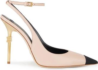 Elisabetta Franchi Schoenen, Dames, Beige, 38 EU, Leer, Slingback Falcon