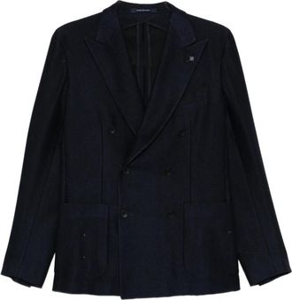 Tagliatore 1Smc 20K Double-breasted Jacket - Heren - Business blazers - Blauw - M - Wol - Kostuums