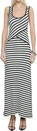 Sovere Womens Solene Stripe Knit Dress In Black Cream