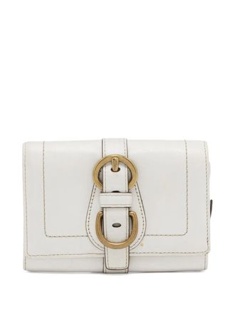 Coach Pre-owned leren portemonnee met gesp - Wit