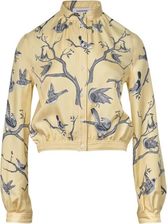 Thom Browne bird print top - women - Fabric - 38 - Yellow