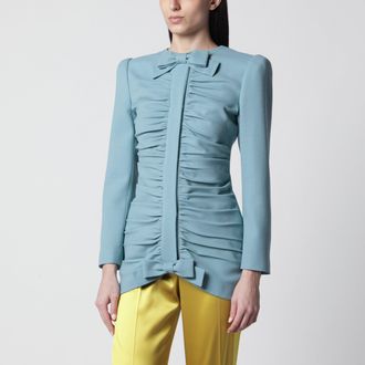 Valentino Light blue Crispy Light Wool jacket