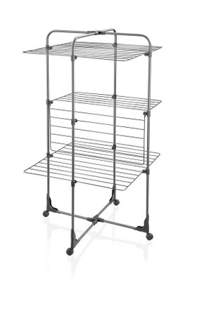 Leifheit Turmw&auml;schetrockner, Schwarz, Kunststoff, 68x126x68 cm, klappbar, Haushalt & Reinigung, W&auml;schepflege, W&auml;schest&auml;nder