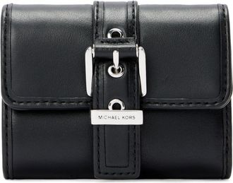 Michael Kors Colby tri-fold wallet - women - Calf Leather/Polyester - One Size - Black