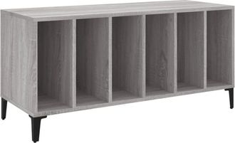 vidaXL Vidaxl - Mueble para discos madera contrachapada gris Sonoma 100x38x48cm