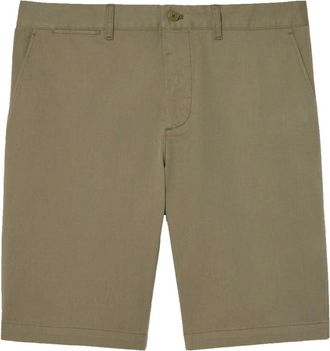 Lacoste Korte Broeken, Heren, Groen, 2Xs, Katoen, Slim Fit Stretch Katoenen Chino Shorts