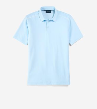 Cole Haan Mens SkyWeave Polo Shirt - Blue Size Medium