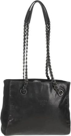 Prada Pre-owned Vintage Tote Bag - Dames - Vintage Shopper - Zwart - ONE Size - Leer - Vintage