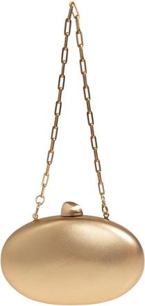 Cult Gaia Gili Leren Clutch - Dames - Clutches - Geel - ONE Size - Leer - Tassen