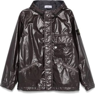 Stone Island Giacca Mussola Gommata - Nero