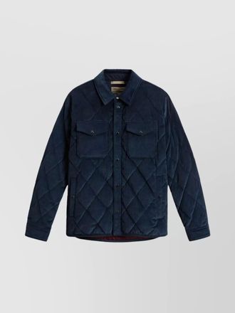 Woolrich textured short jacket chest pockets