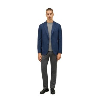 Boglioli Heren, Jassen, Blauw, Maat: XL Wol