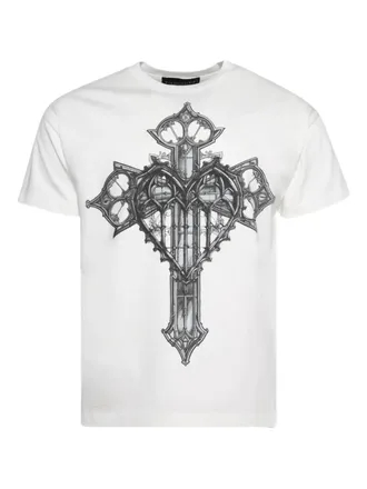 Who Decides War by Ev Bravado T-shirt met print - Wit