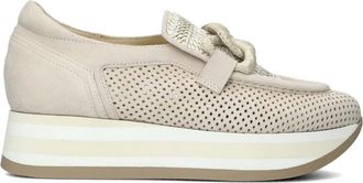 Softwaves Schoenen, Dames, Beige, 40 EU, Beige Instappers met Plateauzool