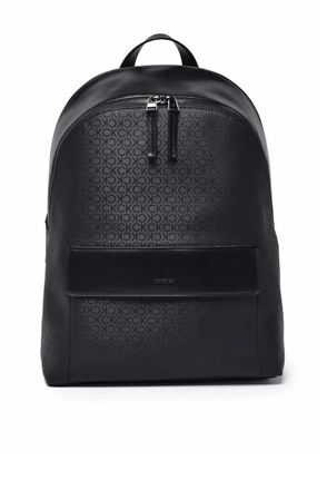 Calvin Klein Black Polyester Polyurethane Backpack