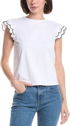 Nanette Lepore Scallop Sleeve Top