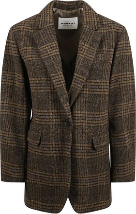 Isabel Marant Blazer Gesina con bottone singolo - Verde