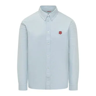 Kenzo Casual Shirts, male, Blue, Size: XL Boke Flower Shirt