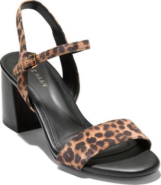 Cole Haan Josie Block Heel Sandal in Leopard Print Suede at Nordstrom Rack, Size 7.5