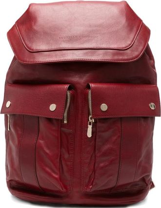 Brunello Cucinelli Leather Flap-top Backpack