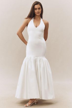 Delfi Isha Halter Fit & Flare Maxi Dress