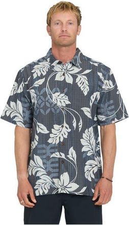 Quiksilver Tropic Bloom Short Sleeve Shirt in Dark Denim at Nordstrom, Size Xx-Large