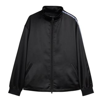 Yohji Yamamoto GRD 3S Satin Track Top - Dames - Sport - Zwart - Maat: S Satijn