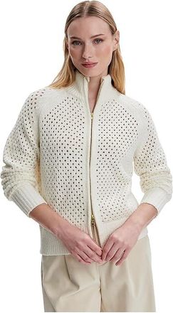 Varley Mandy Boucle Knit Jacket Womens Clothing Coconut Milk : SM, Cotton/Elastane/Nylon